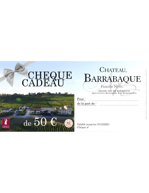 Chèque Cadeau - Valeur 50 €